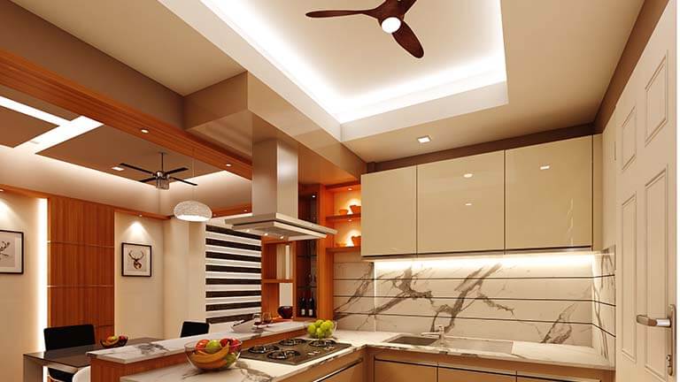 Make your kitchen more elegant with Totus Interiors,  the best modular kitchen designers in Trivandrum!